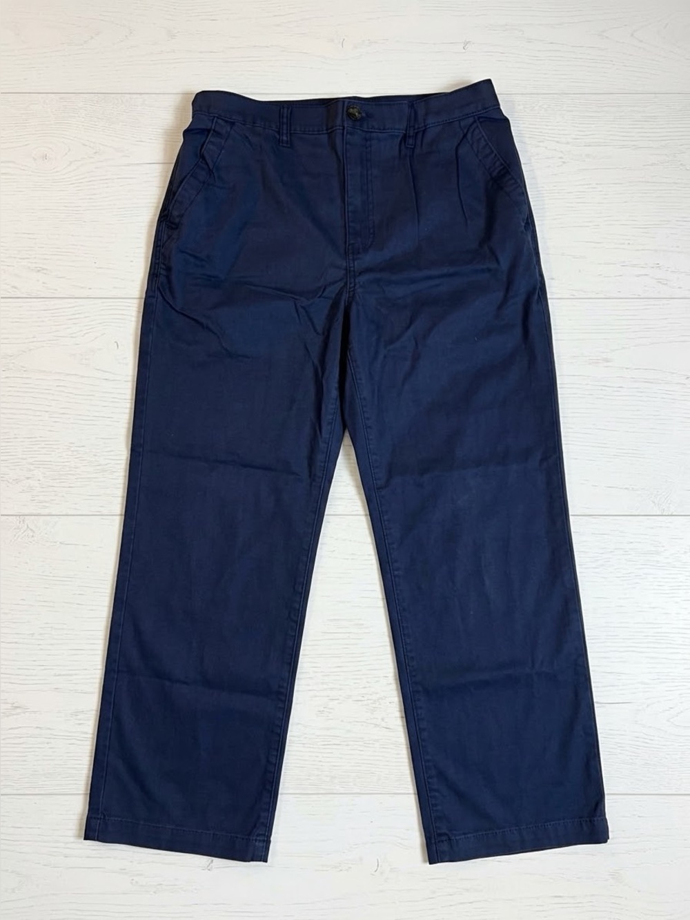 NWT G.H. Bass & Co. Blue High Rise Cropped Straight Leg Work Pants Size 8